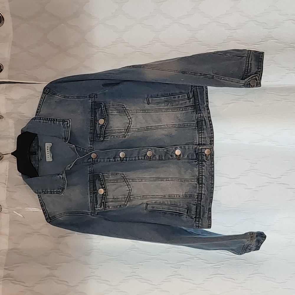Ci Sono Cropped Denim Jacket